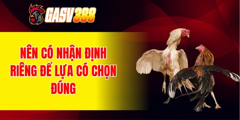 Nên có nhận định riêng để lựa có chọn đúng